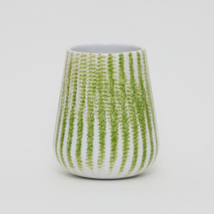 Becher // Vase mit grünem Glasurmuster – einmalig