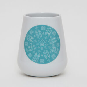 Becher // Vase B aus Porzellan mit Dekor „Rosette von St. Lorenz“ blau